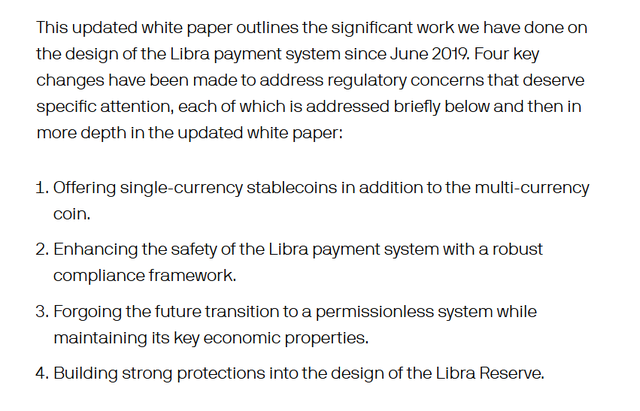 Facebook主导的Libra发布2.0版本白皮书，宣布四大改变