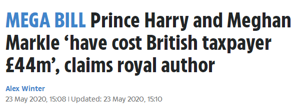「娱乐」整个英国都在催哈里梅根还钱：你们两年花掉纳税人4400万英镑