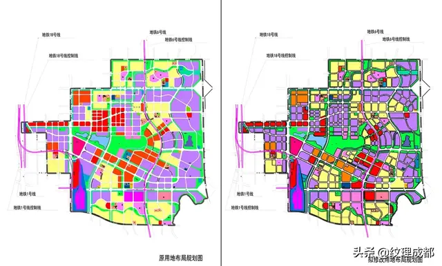 新川创新科技园 | 控详规划调整前后 | 地块空间分布整体格局对比