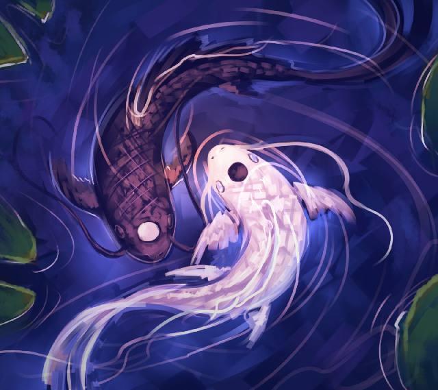 这张一黑一白两条阴阳鱼的图是太极图的原型，你知道有什么含义吗