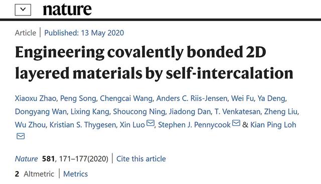 Nature | 二维共价晶体库：原子自插层实现全新晶体结构及铁磁序