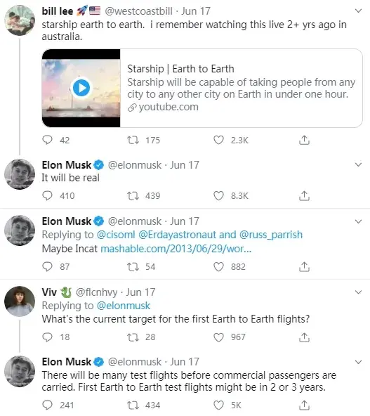 纽约→上海39分钟！SpaceX“星舰”2年内试飞