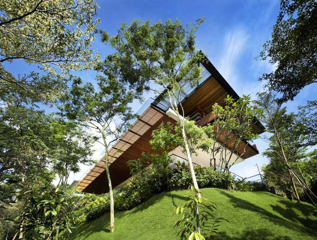庭院藏山水，新加坡私人住宅设计，避暑好地方