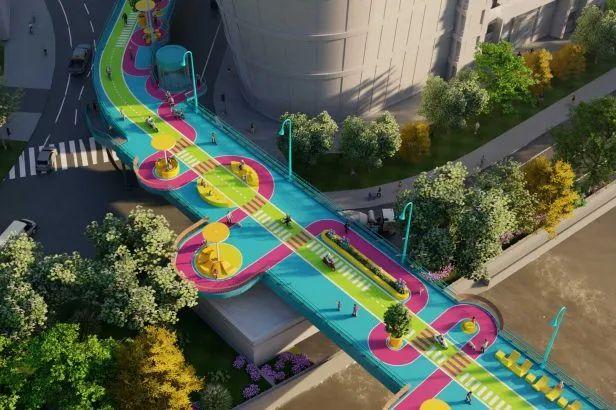 色彩点缀下的公共空间，也能成为城市的终极流量