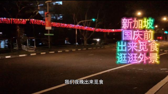 新加坡国庆前出来觅食，欣赏夜晚街景很恰意！