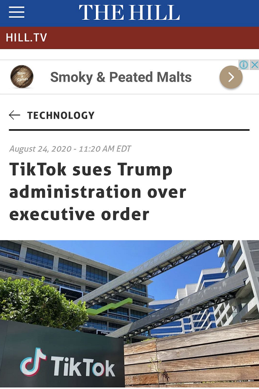 快讯！外媒：TikTok起诉美国政府