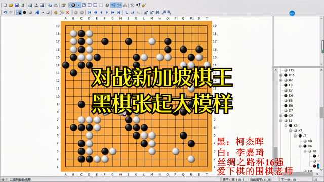 业6走江湖之丝路杯本赛16强，李老师自战解说，对战新加坡棋王