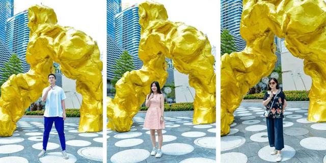 深圳创建城市艺术客厅，公共艺术“小金人”成打卡圣地