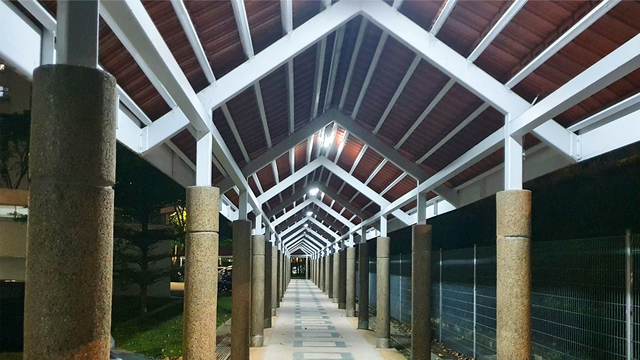 夜幕时分的新加坡