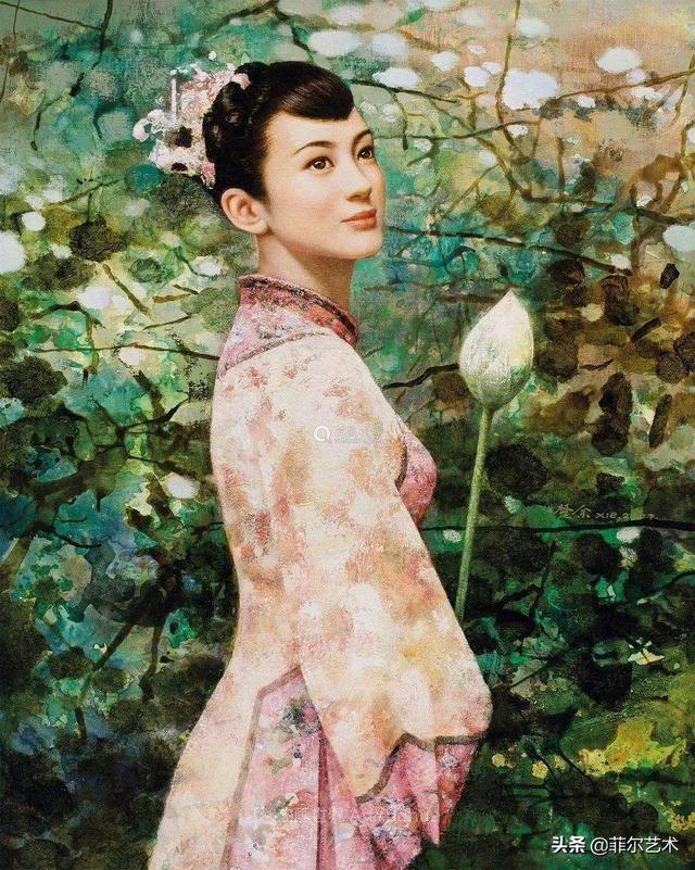 中国油画家谢楚余女性人物油画作品赏析