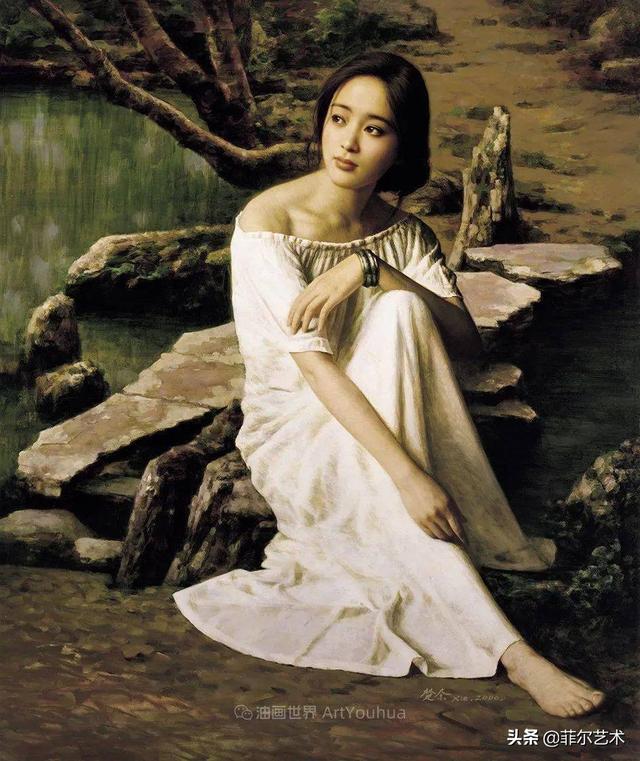 中国油画家谢楚余女性人物油画作品赏析