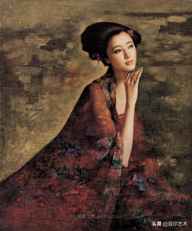 中国油画家谢楚余女性人物油画作品赏析