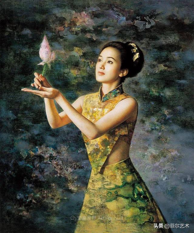 中国油画家谢楚余女性人物油画作品赏析