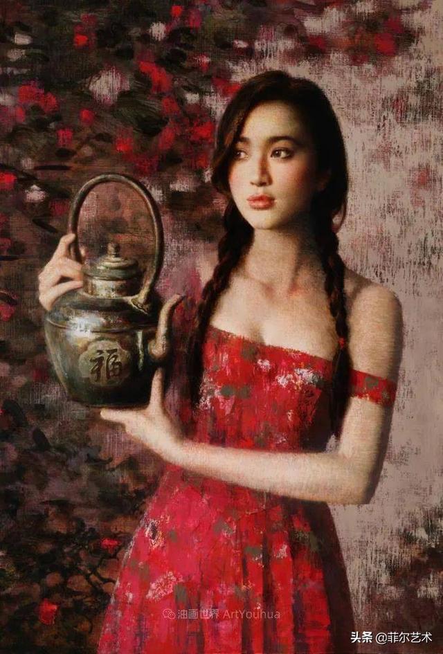 中国油画家谢楚余女性人物油画作品赏析