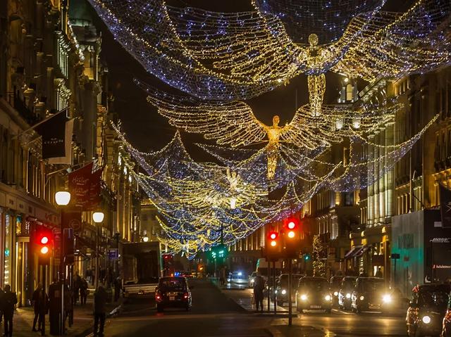 摄政街天使灯如约而至！伦敦魅力不减，连续6年获世界第一