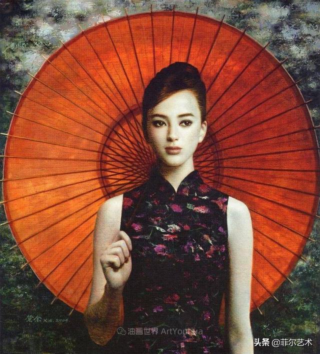 中国油画家谢楚余女性人物油画作品赏析