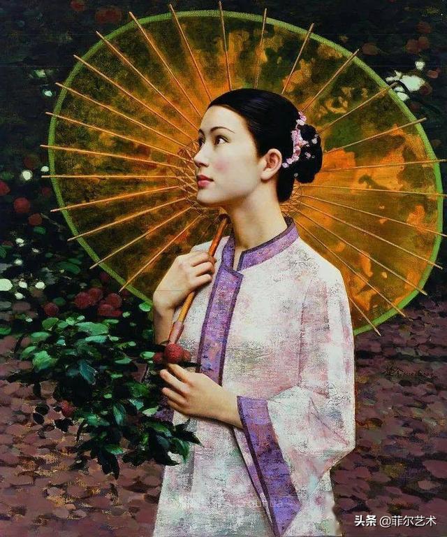 中国油画家谢楚余女性人物油画作品赏析