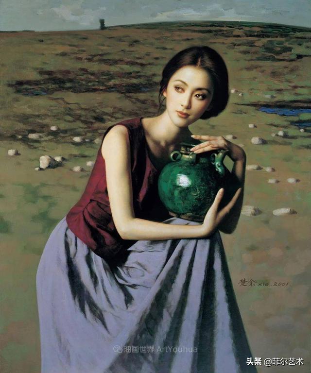 中国油画家谢楚余女性人物油画作品赏析