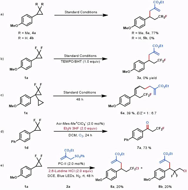 南工大冯超课题组：实现了芳基偕二氟环丙烷的1,3-氟烯丙基化