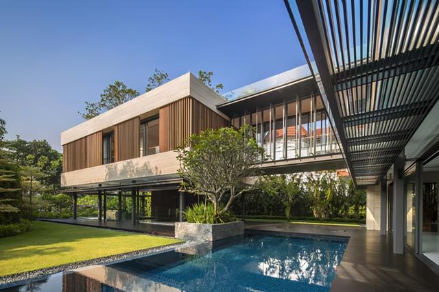 新加坡豪华现代家庭别墅住宅建筑设计
