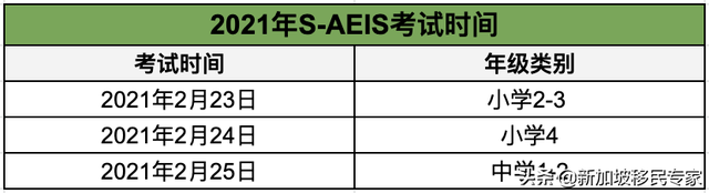 须知，新加坡2021年S-AEIS考试在即，疫情下注意这些