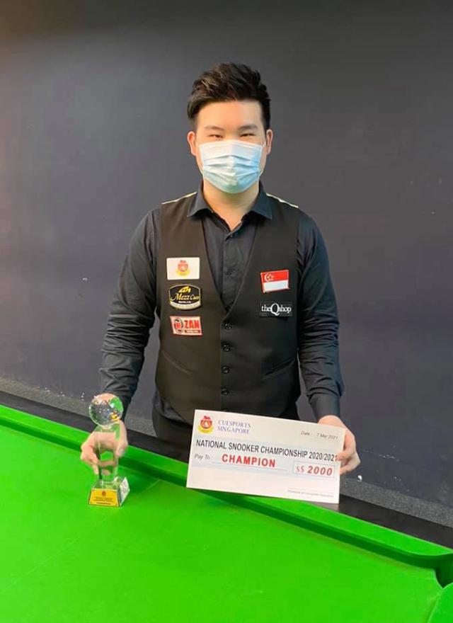 新加坡全国斯诺克锦标赛落幕，24岁叶俊伟连克好手夺冠