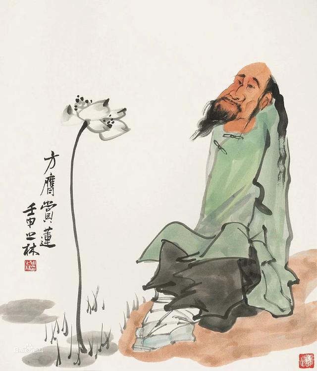 他的作品格调高雅，意境深邃