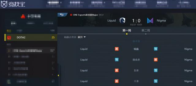 DOTA2-Major：Liquid2-0轻取Nigma