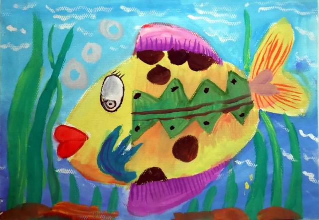 海洋儿童画：生活在水中的生物