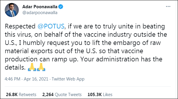 印度疫情告急向美国“求援”，美国“婉拒”