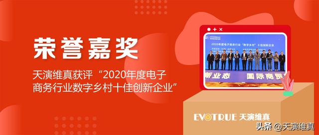 喜讯 | 天演维真获“2020年度电子商务行业数字乡村十佳创新企业”