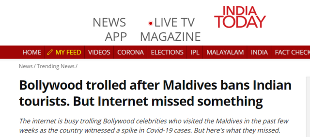疫情海啸吞没印度，宝莱坞明星却扎堆马尔代夫度假，网友发图泄愤