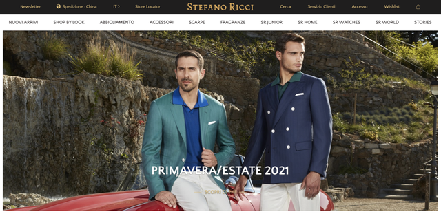意大利高端男装品牌 Stefano Ricci 2021年业绩复苏