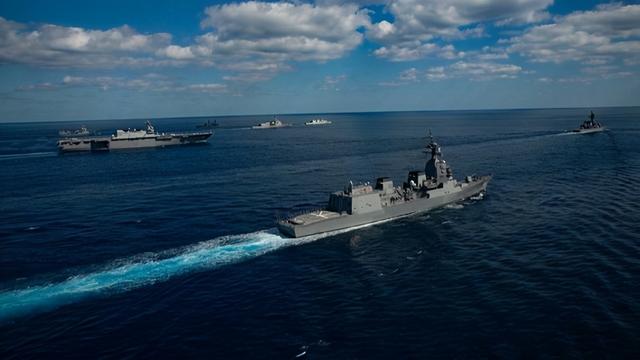 演练战时干涉台海冲突，美日法澳四国联合出兵：战时一个都别想跑