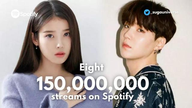 IU&SUGA合作曲《Eight》Spotify突破1亿5000万流媒体