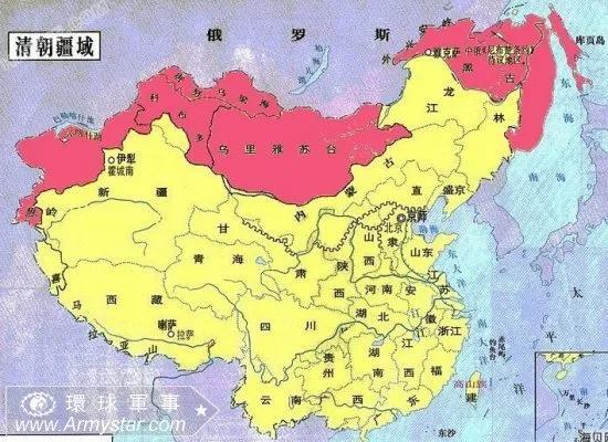 中国元明清三代极盛时期的疆域