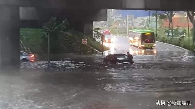 新加坡突降暴雨，全岛多处淹水！多车受困，惊动民防部队紧急救援