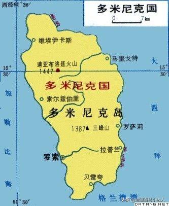 多米尼克—一个国土面积和新加坡差不多大的加勒比岛国