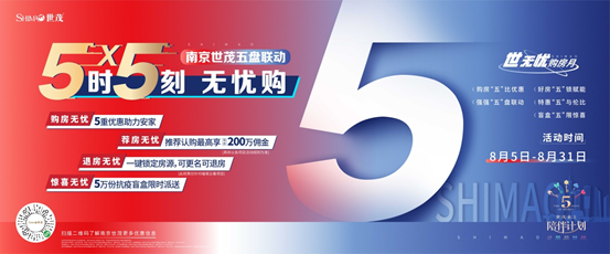 南京世茂5时5刻无忧购，南京加油Give me five
