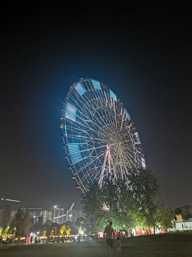南昌之星摩天轮 夜景（摩天轮俯视一江两岸）
