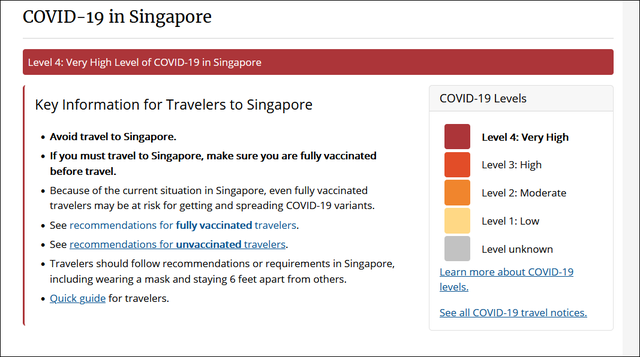 新加坡疫情持续反弹，美疾控中心将其列为“最高风险地区”