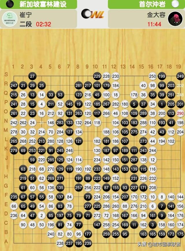 棋评丨首尔沖岩执白胜新加坡富林建设