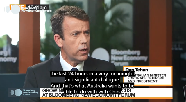 中美元首视频会晤后，澳贸易部长：正寻求和中国进行建设性接触