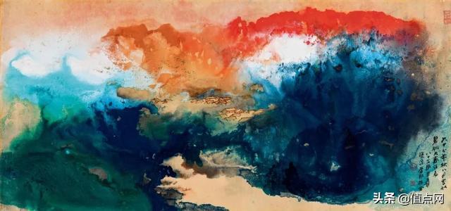 张大千极罕见「朱橙泼彩」染写秋色 美术馆级巨作惊艳亮相中国嘉德