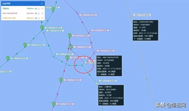 事故：万海一新船与一散装船相撞，受损严重，船期恐将延误