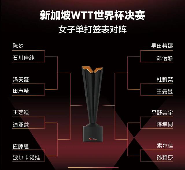 新加坡Wtt世界杯抽签对阵表