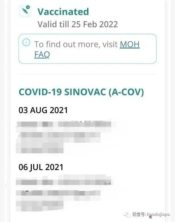 TraceTogether里的疫苗接种状态开始显示“有效期”了，你的有吗？