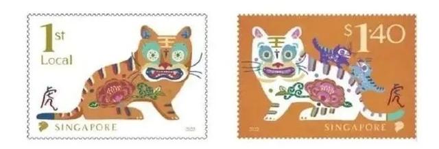 “虎嗅蔷薇”“招财虎”……各国发行虎年邮票，看完想集邮了