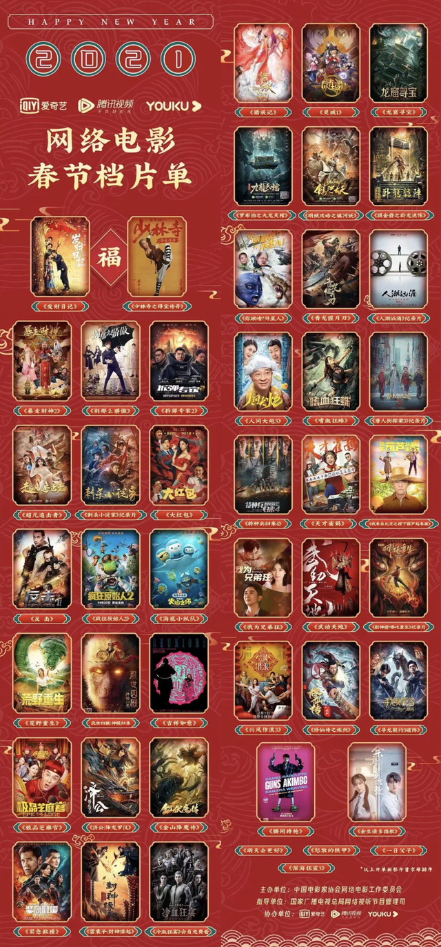 ​近20部影片竞逐2022网络电影春节档