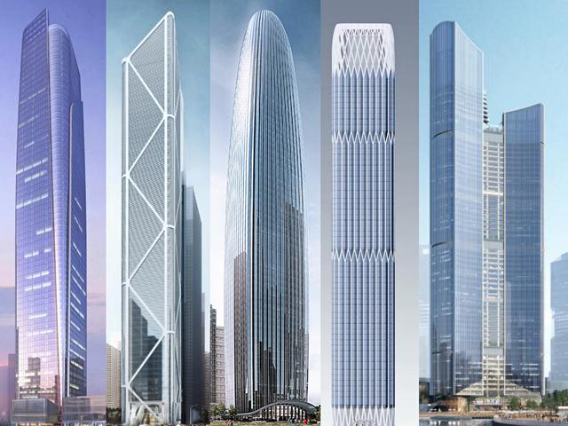 广州十座在建的超高层建筑——由亚洲最高纯钢结构摩天楼引领